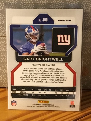 2021 Panini Prizm Gary Brightwell#400 RC Pink Prizm!! JamiesJocks ππ!! - Picture 2 of 2