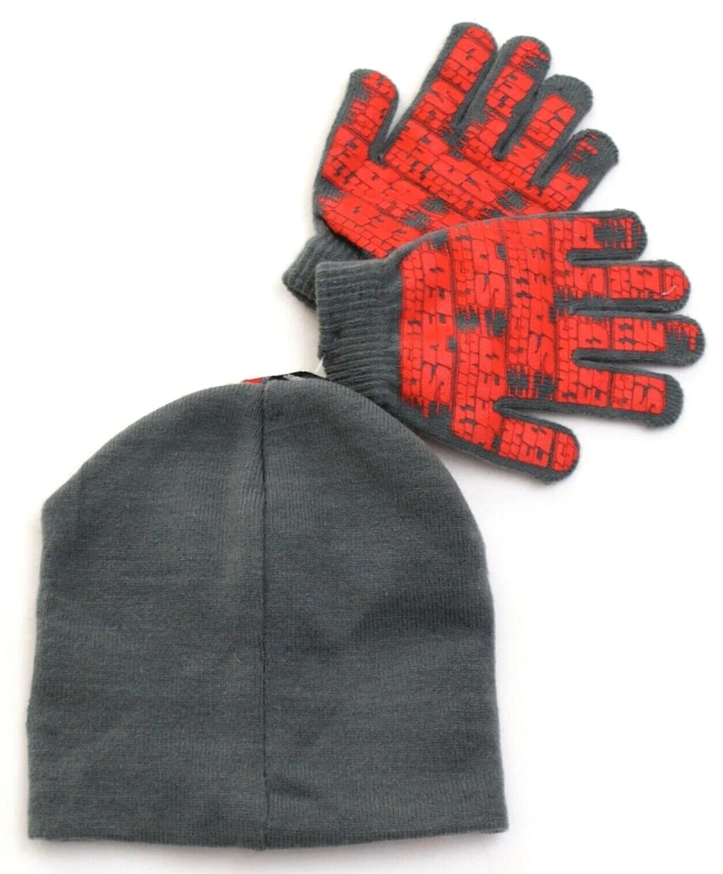 Disney Pixar Cars MLQ 95 Gris Gorro y Guantes Elásticos Jóvenes Niños 4-7 Nuevo Con Etiquetas Foto 2 de 2