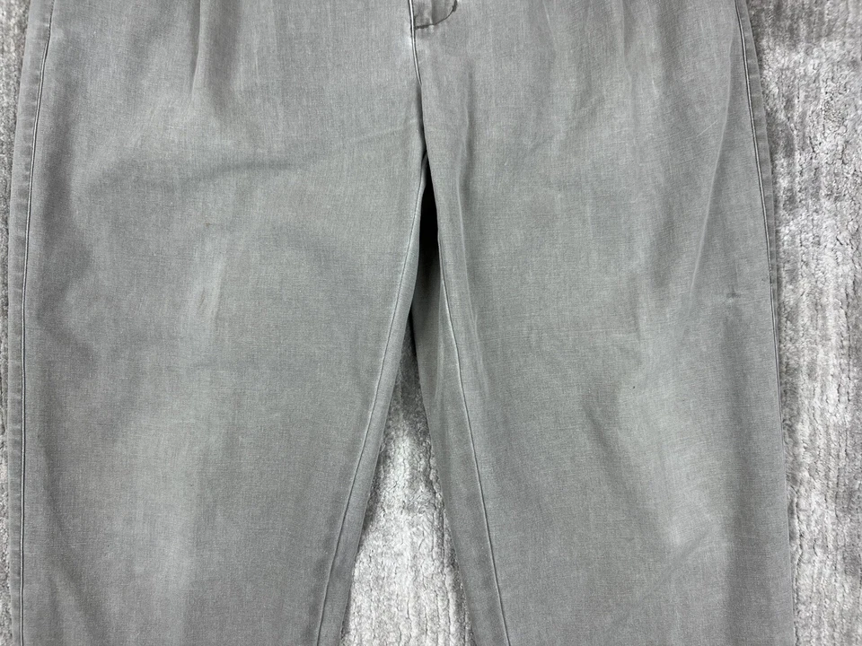 Pantalones Vintage Expressions Para Hombre 36x30 Gris Mezcla Poliéster Plisado Foto 4 de 4
