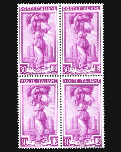 ITALIA 1950 Repubblica Serie Italia al Lavoro MNH ** in quartine integre ! - Picture 9 of 14