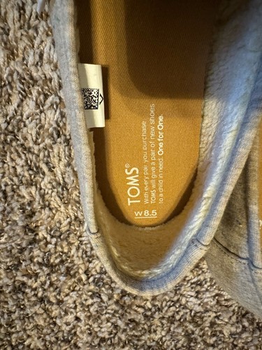 TOMS Classic Embroidered Reindeer Holiday Flats WMNS Sz 8.5 Christmas Lights - 第 3/7 張圖片