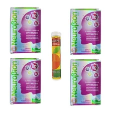 🚨 4 Neurobion Classic Formula OPTIMIZED Vitamin B12, 50 Count + Vitamin C