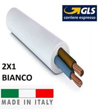 CAVO ELETTRICO  BIPOLARE TONDO  BIANCO 2X1  VARIE METRATURE
