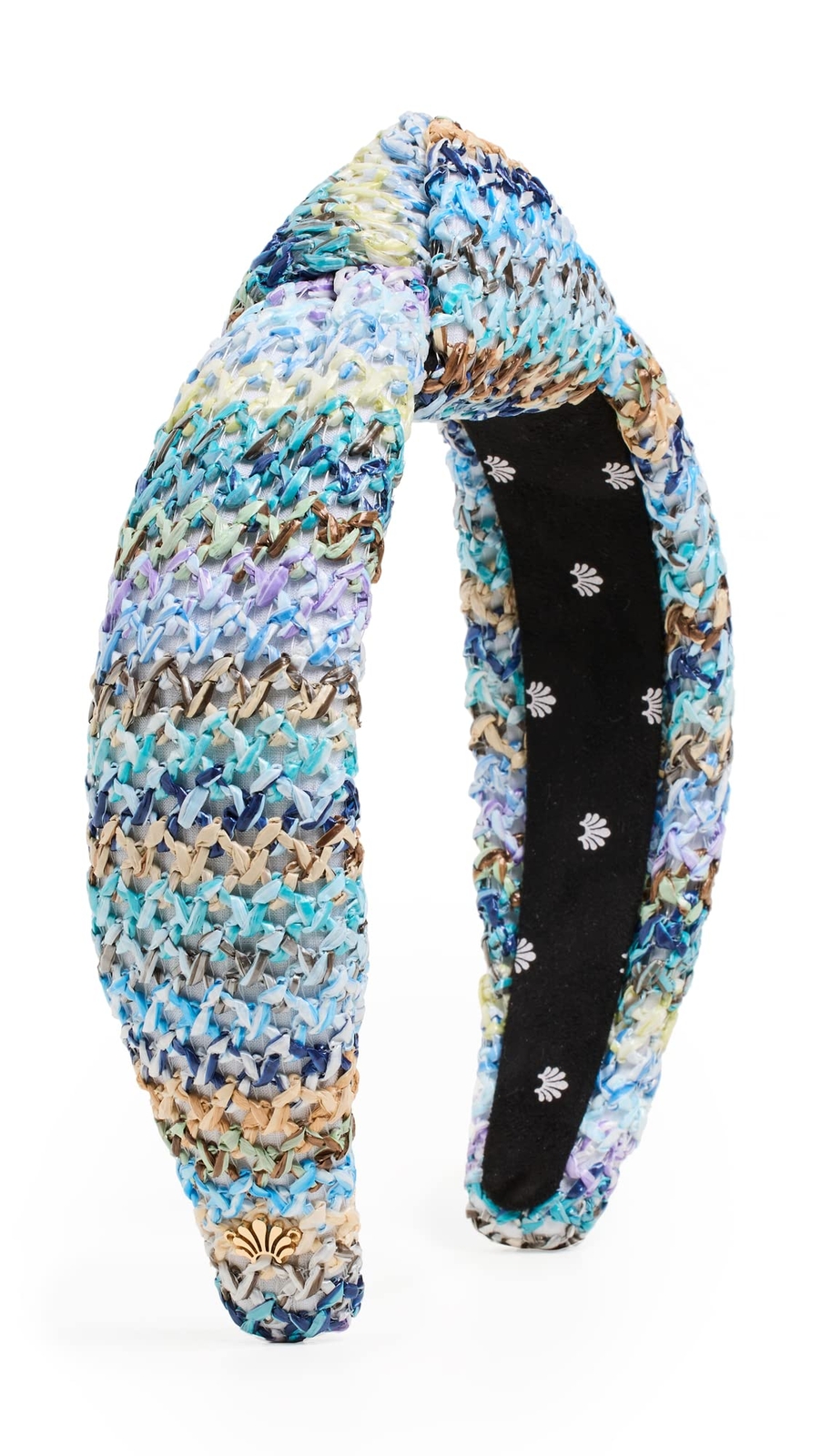 Женская повязка на голову из рафии Lele Sadoughi, Ocean Breeze, Синий, Один размер