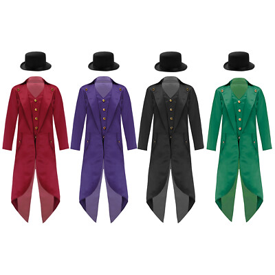 Kids Halloween Magician Tailcoat Costume Long Sleeve Circus Ringmaster Tuxedo Jacket Coats Boy Girls Carnival Party Fancy Outfit Buy Cheaply On