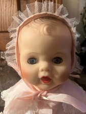 Baby Doll Open/Shut Blue Eyes Latex Rubber 15” 40’s -50’s Adorable