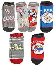 Ren and Stimpy Cartoon Character Ankle Unisex No Show Socks