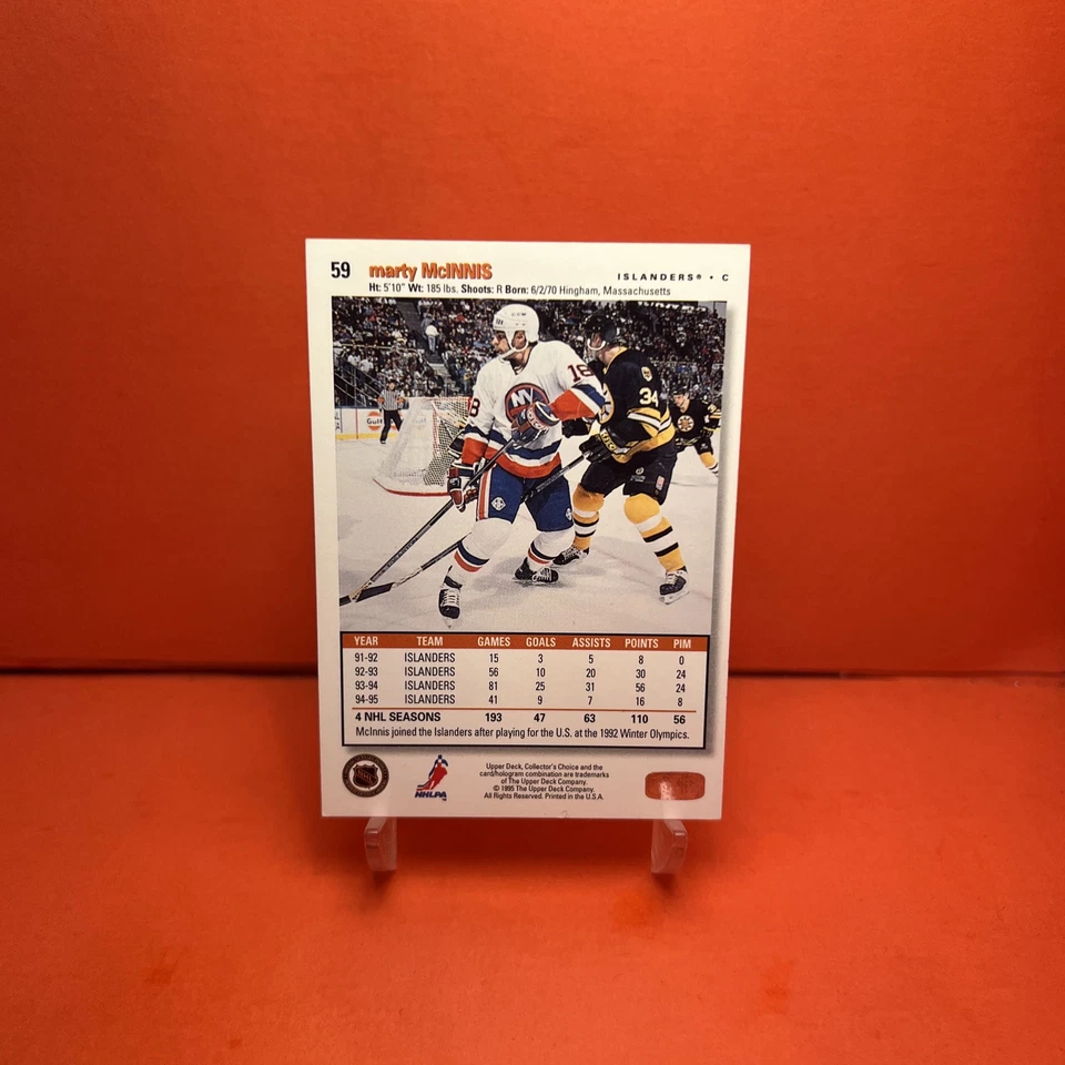 1995-96 Upper Deck Collector's Choice Marty McInnis #59 NM🦄 - Image 2 of 2
