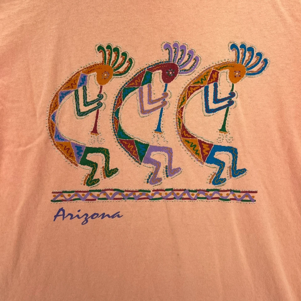 Vintage ARIZONA T Shirt Native American Print Adult 2XL Single Stitch READ - Image 3 of 4