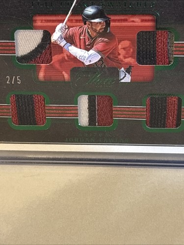 2023 Panini Three And Two JORDAN LAWLAR Full Count Swatches Green /5 #FCS-JL ARI - Picture 3 of 12