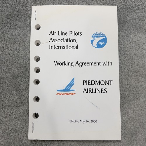 Piedmont Airlines Book Pilots Union Contract ALPA Aviation Airline Flight Flying
