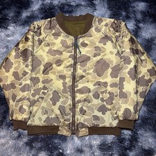 Hunting Duck Camo Bomber Jacket Size M Vintage Made in USA