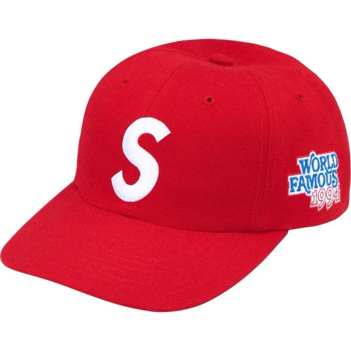 Logo Supreme World Famous S 6 panneaux rouge   PRÊT À EXPÉDIER