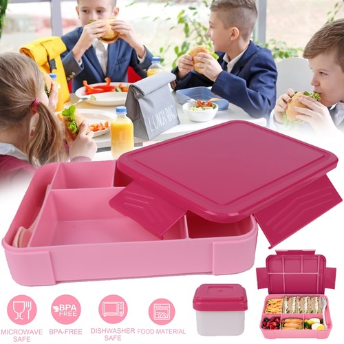 Brotdose Kinder Mit Fächern Bento Box Auslaufsicher Lunchbox Für Mädchen Jungen