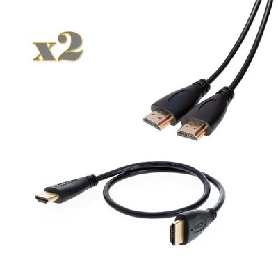 2-Pack - 1.5FT 4K HDMI Premium Cable 60Hz Full HD 3D 2160P HDTV PC PS5 Xbox Cord