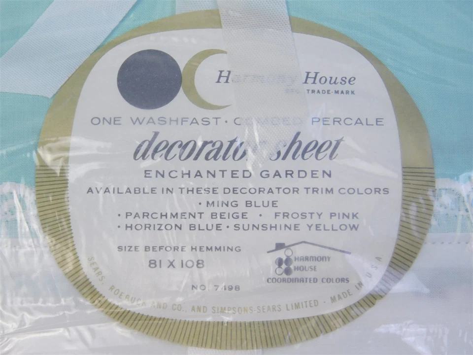 Conjunto de lençóis e fronhas plano NOS Harmony House Sears ENCHANTED GARDEN 81x108 - Imagem 3 de 4