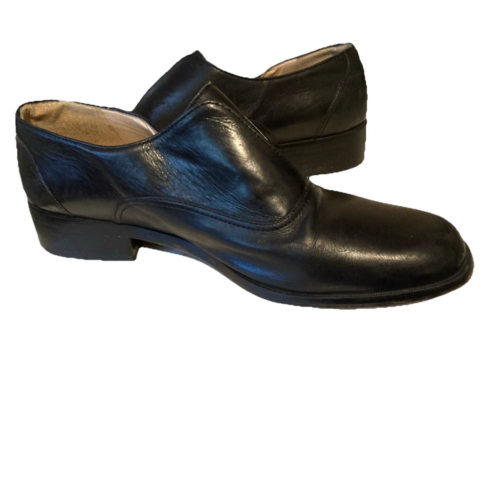 Zapatos mocasines de cuero negros sin cordones Enzo Angiolini para dama talla 8,5 M Foto 4 de 4