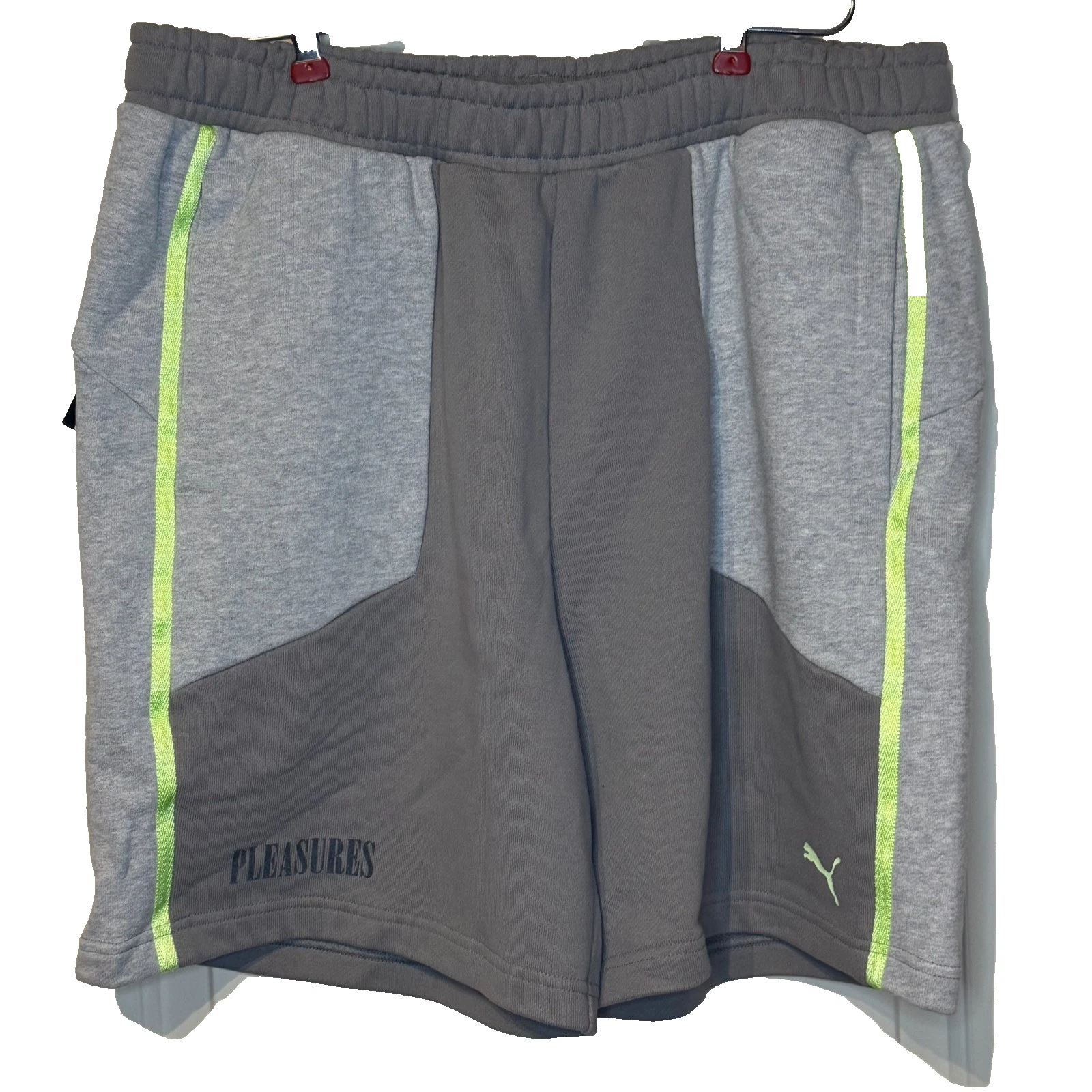 Puma X Pleasures Mens Track Shorts Colorblock French Terry Running Cotton XL NWT