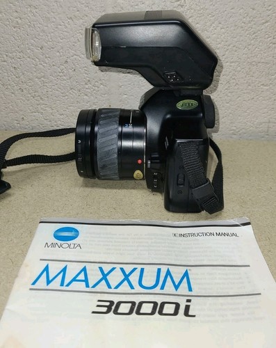 Cámara fotográfica Minolta maxxum 3000i 35 mm con 35-80 m con bolsa probada ¡funciona! - Imagen 2 de 6
