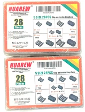 2 X HUAREW Clip-on Ferrite Ring Core RFI EMI Nose Suppressor Cable Clip 5-28 Pcs