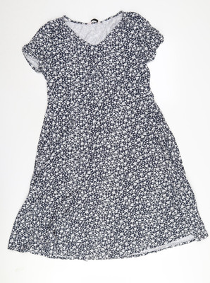 Dorothy Perkins Umstandskleid blau Blumen Wickelkleid