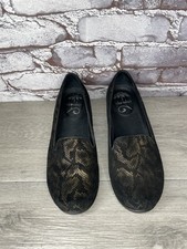 Dansko Snake Gold Black Slip On Comfort Casual Shoes Women Size 38EU/7.5M US