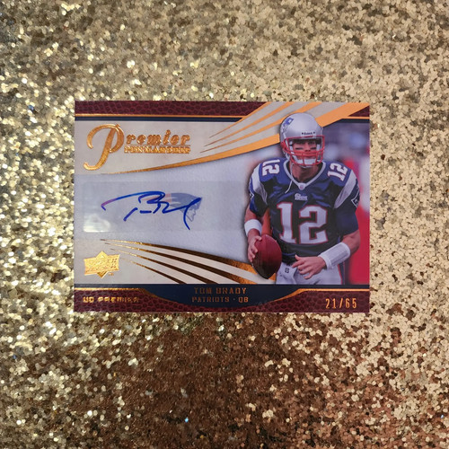 2008 Upper Deck Premier Auto Tom Brady #PP73 21/65! RARE!
