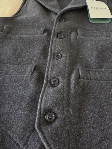 Filson Mackinaw Wool Western Vest | NWT | Small | Brown | MSRP $349 | Rare Color - Picture 10 of 12