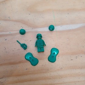 Toy Story Soldier Lego Mini Figure With Extra Helmet And Stand official LEGO