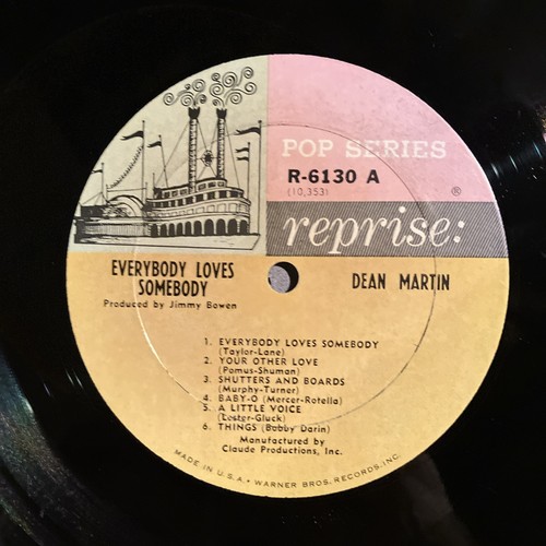 Dean Martin 'Everybody Loves Somebody' Vinyl LP Reprise Records RS-6130 1964 - Picture 4 of 6