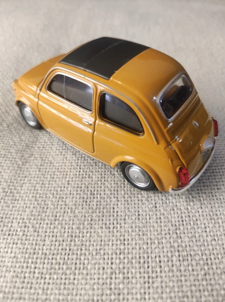 Modellino Fiat 500 1965 Giallo Senape Welly Nex 1:43 Nuovo Senza Scatola - Immagine 3 di 4
