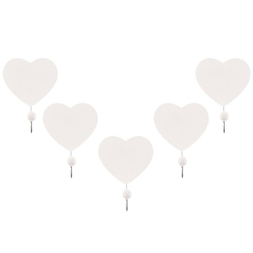 Ganchos para colgar cocina 5 piezas gancho perforado en forma de corazón gancho de pared montado en la pared - Imagen 5 de 12