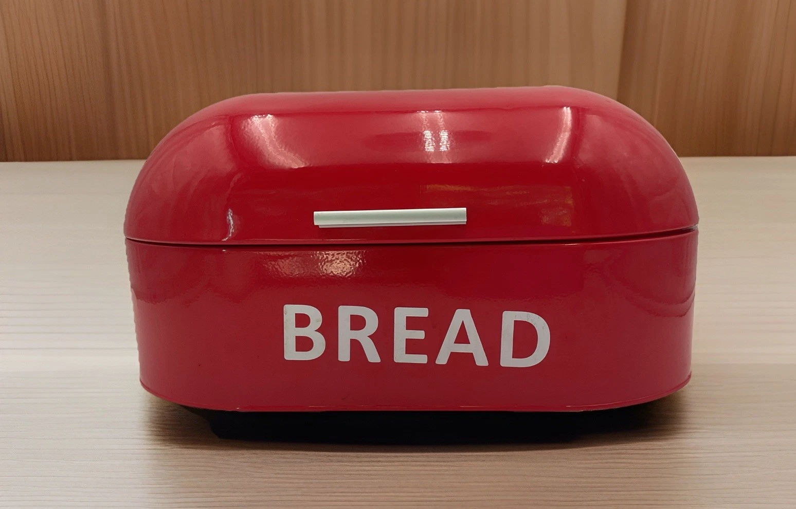 Retro-Looking Red Large Rounded Bread Box 17”