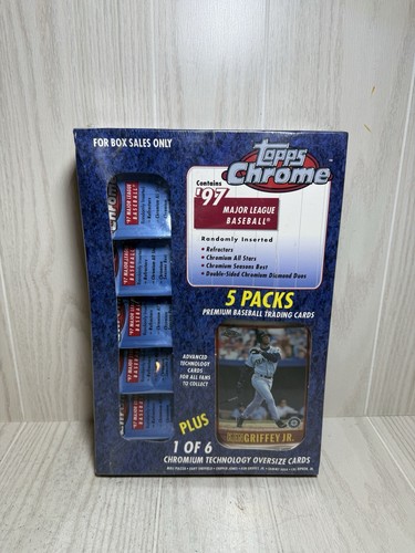 Scatola carte da baseball cromata topps 1997 sigillata Ken Griffey Jr
