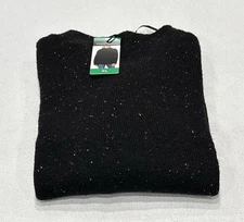 Well Worn Women's Soft Stretch Nep Yarn Sweater, Black, Size XL