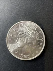 1985 Peace Dollar Design Trade Unit 1 Troy Oz .999 Fine Silver Vintage Rare (A)