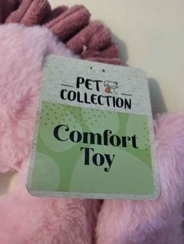 DOG TOY - PINK Seahorse - Rope & Squeaky plush - Large 13" 33cm high - New Plush - Picture 2 of 5