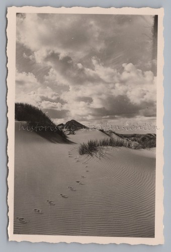Sylt - Spuren im Sand - Altes Foto 1950er - Picture 1 of 2