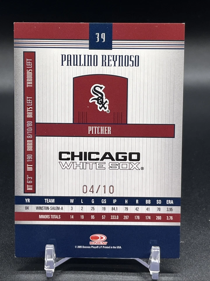 2005 Donruss Signature Series - Paulino Reynoso #39 (RC) 4/10 - Image 2 of 2