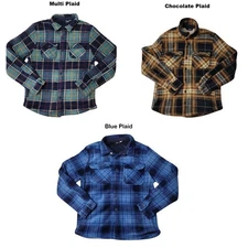 Member's Mark Boys Snapped Closure Fleece Sherpa Lined Shacket