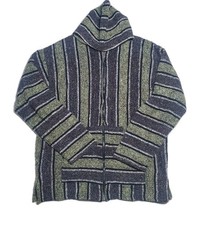 Mexican Jerga. Full Zip Oversized Hoodie With Kangaroo Pockets XL Baja Sweater