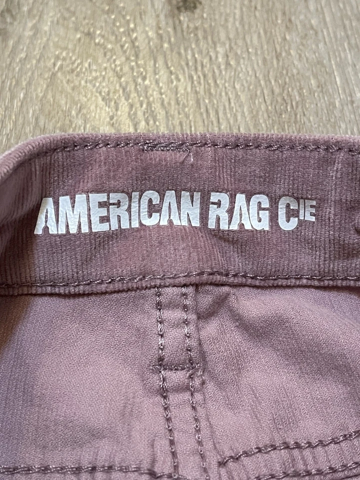 NWT American Rag Cie High Rise Super Skinny Corduroy Pants Dusty Rose Pink Sz 13 - Image 3 of 4