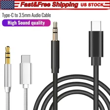 Type C to Aux Cable USB Type-C Male To 3.5mm Cord Car AUX Music Audio Adapter