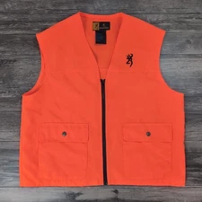 Browning Hunting Ves Neon Orange Junior Sz XL Safety Performance Outerwear Zip