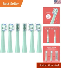 Sanitary 6-Pack Replacement Brush Heads Compatible with Colgate Hum Toothbrush