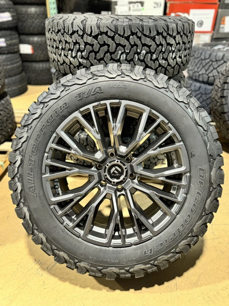 20x9 Fuel D848 Rebar Gray Wheels BFG 33