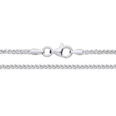 925 Sterlingsilber 1,7 mm Spiga Weizen Kette Halskette 16'' 18'' 20'' 22'' 24''