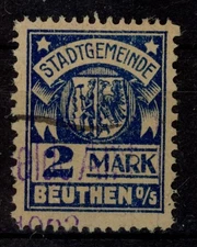Germany local revenue Beuthen O/S Bytom Poland Stempelmarke fiscal