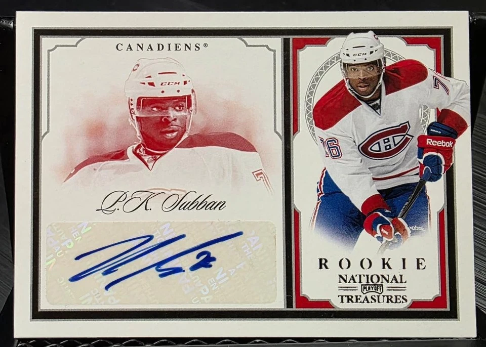 P.K. Subban 10/11 Panini Zenith National Treasures Rookie Auto /99 - Image 1 of 1