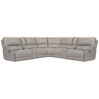 Verona Linen - Powered By Freemotion 7 Piece Modular Power Reclining Sectional